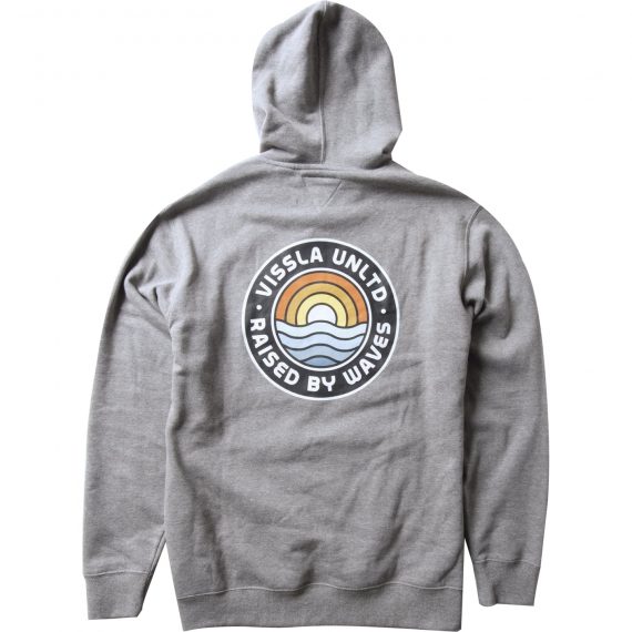 Vissla Coastal Boys Eco PO Hoodie Grey Heather - Image 2