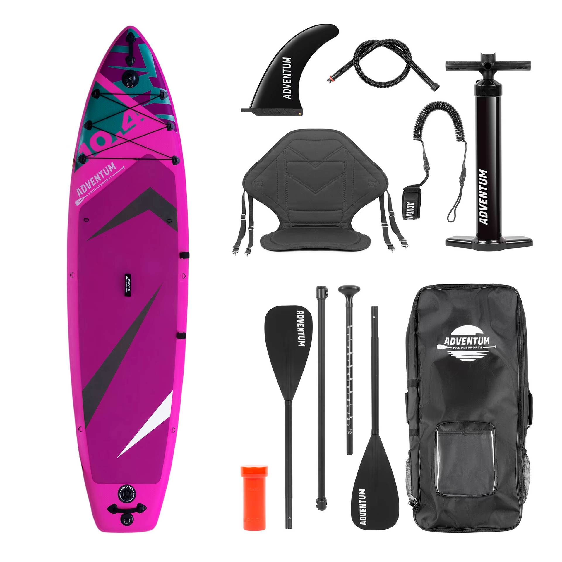 Piepūšamais SUP dēlis Gladiator Adventum 10'4 Fuscia 2025
